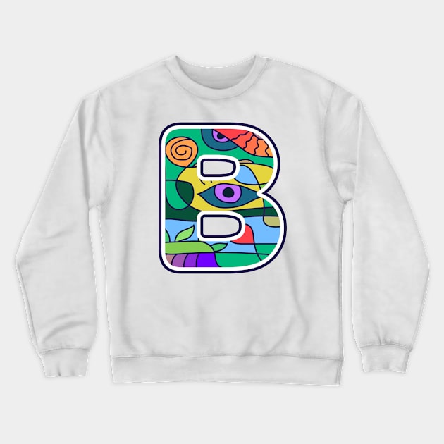 Alphabet B Crewneck Sweatshirt by SASTRAVILA